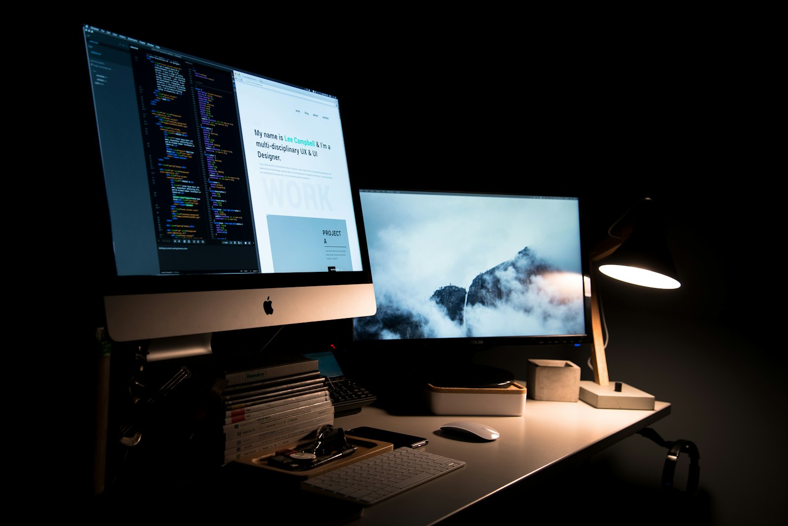 A web page open on a laptop on a tidy desk